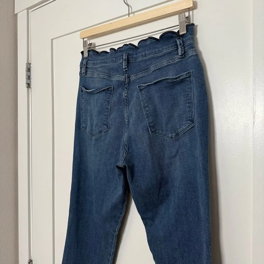 Frame Starwood Jeans Womens Sz 29 Blue Scallop Edge Splendor Straight Leg Denim